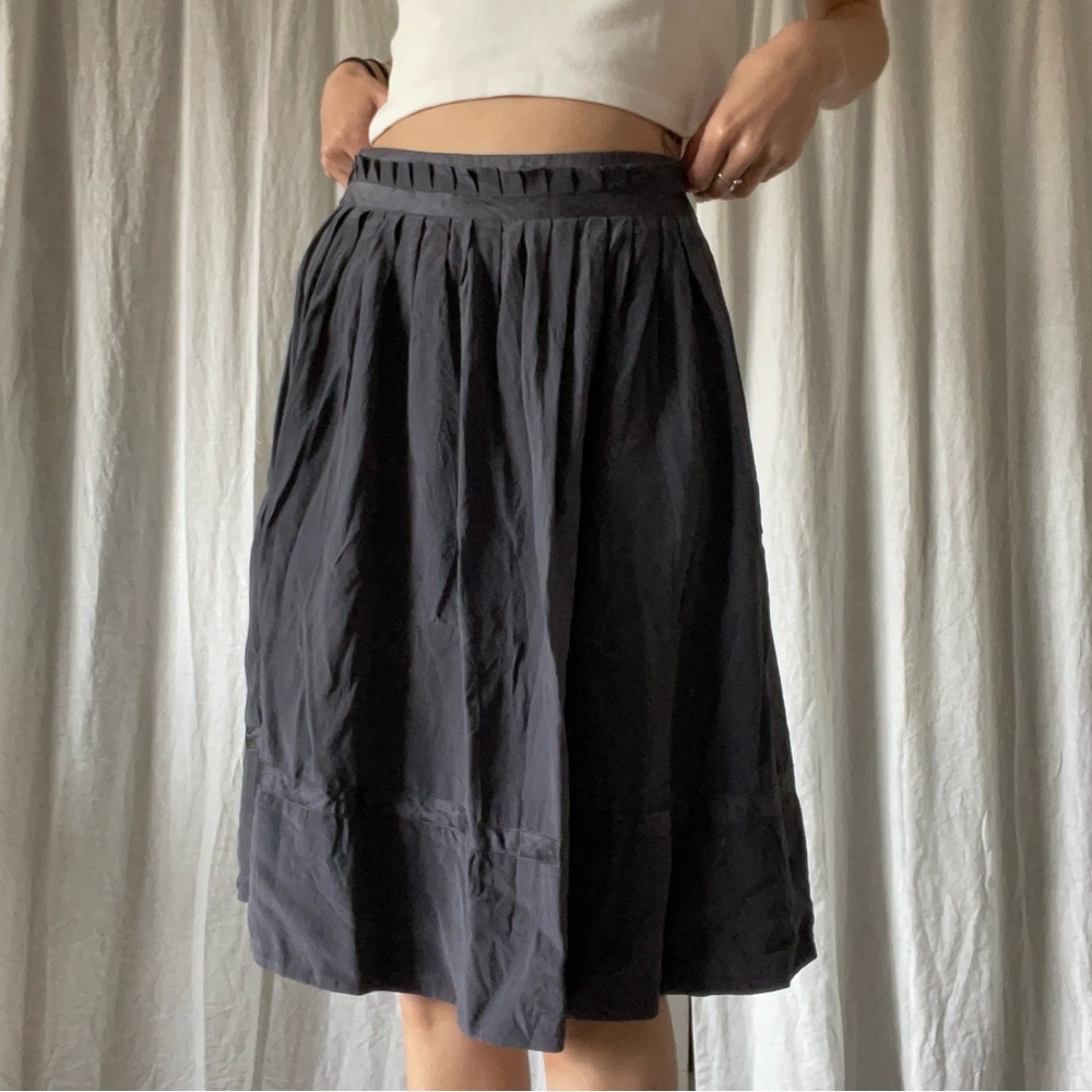 Dark Gray Marc Jacobs Silk Skirt